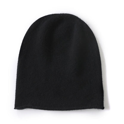 Warm knitted cashmere hat