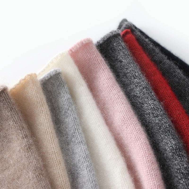 Warm knitted cashmere hat
