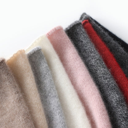 Warm knitted cashmere hat