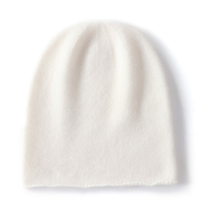 Warm knitted cashmere hat