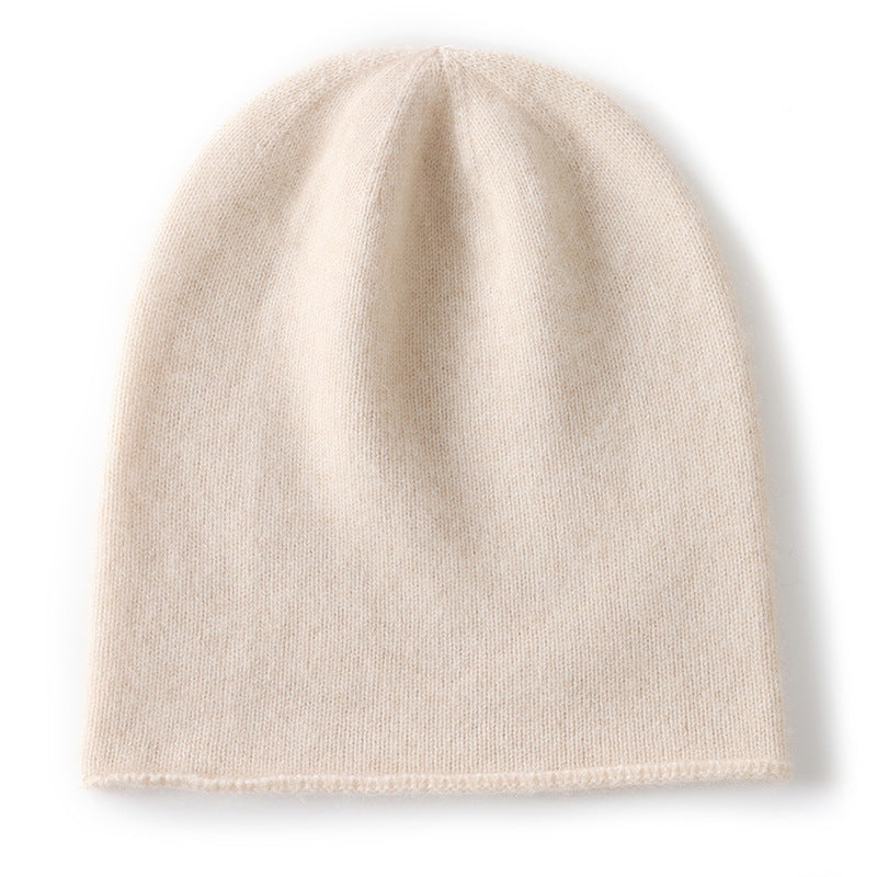 Warm knitted cashmere hat