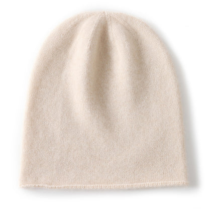Warm knitted cashmere hat
