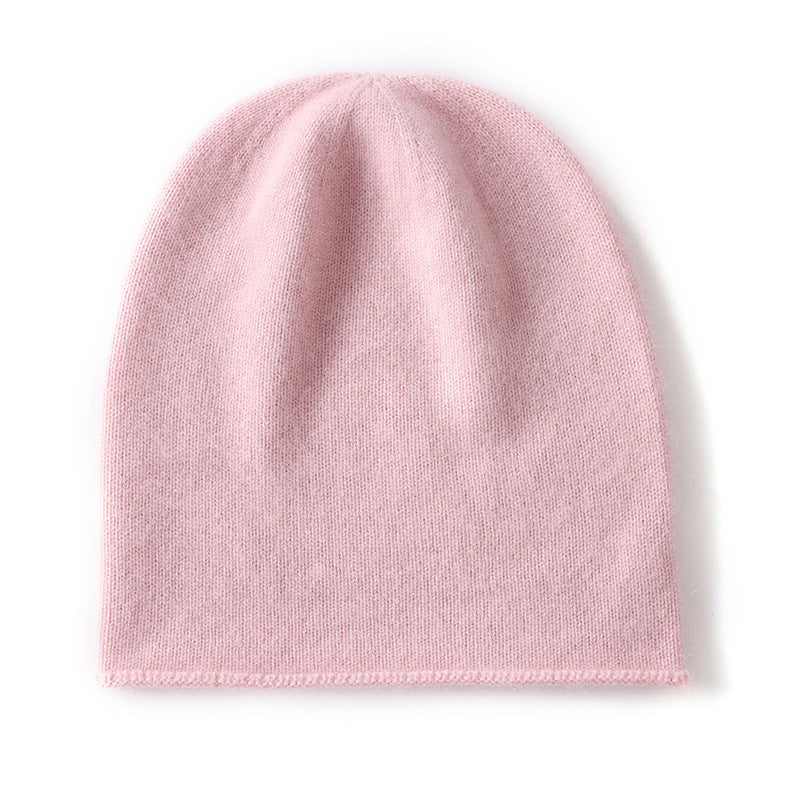Warm knitted cashmere hat