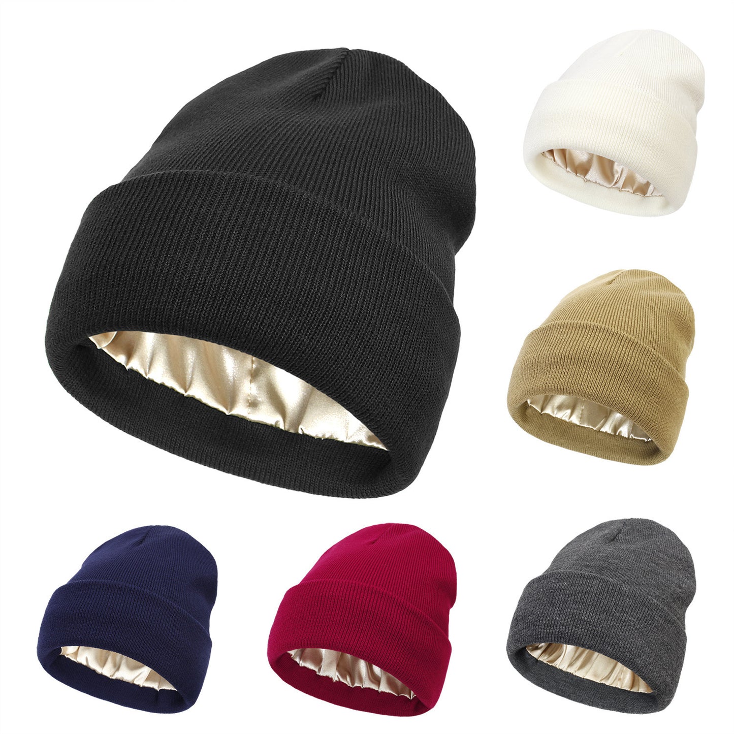 Warm knitted woolen hat