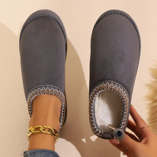 Warm plush slippers