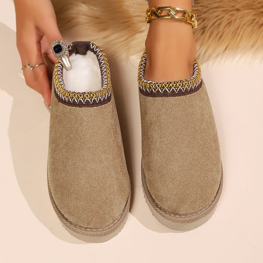 Warm plush slippers