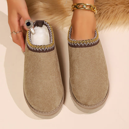 Warm plush slippers