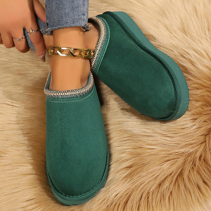 Warm plush slippers