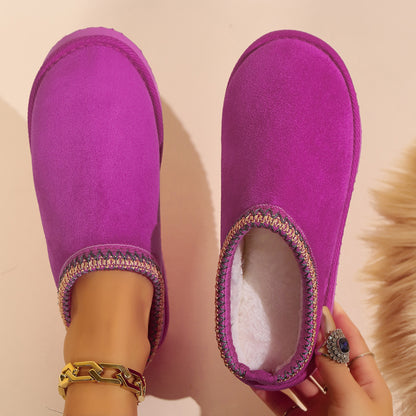 Warm plush slippers