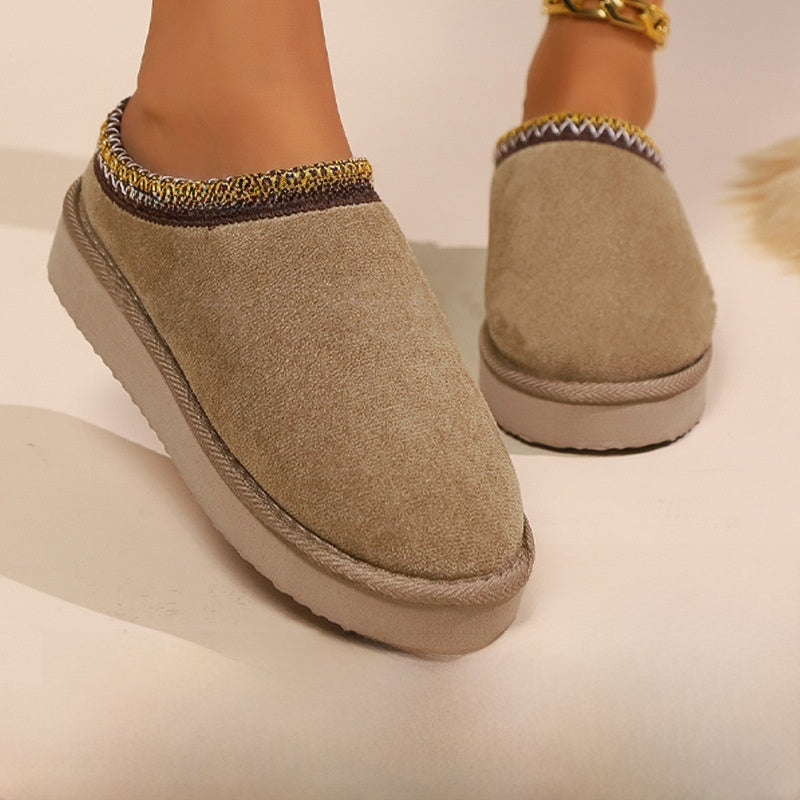 Warm plush slippers