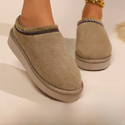 Warm plush slippers