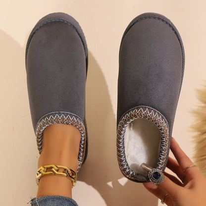 Warm plush slippers
