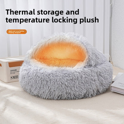Warm Shell Semi-Enclosed Pet Bed