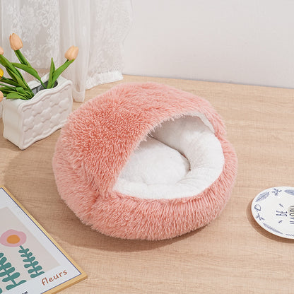 Warm Shell Semi-Enclosed Pet Bed