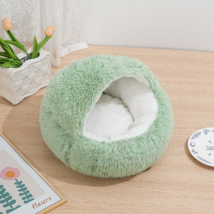 Warm Shell Semi-Enclosed Pet Bed