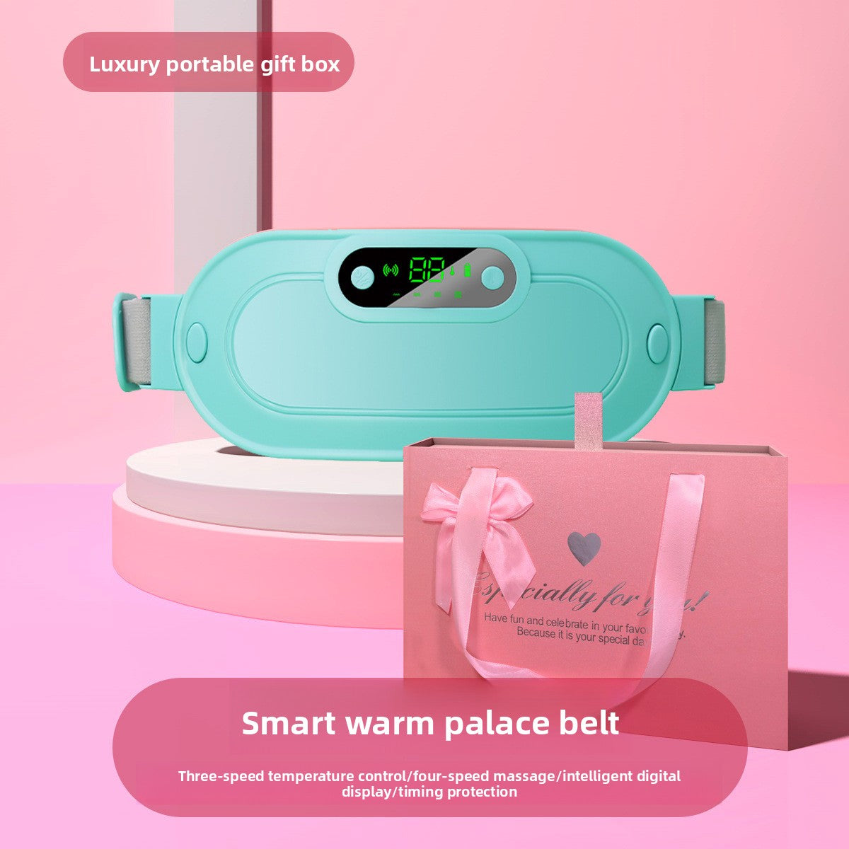 Warm womb belt with digital display charging function
