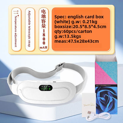 Warming Waist Belt for Lumbar Support with Heat Therapy and Massage