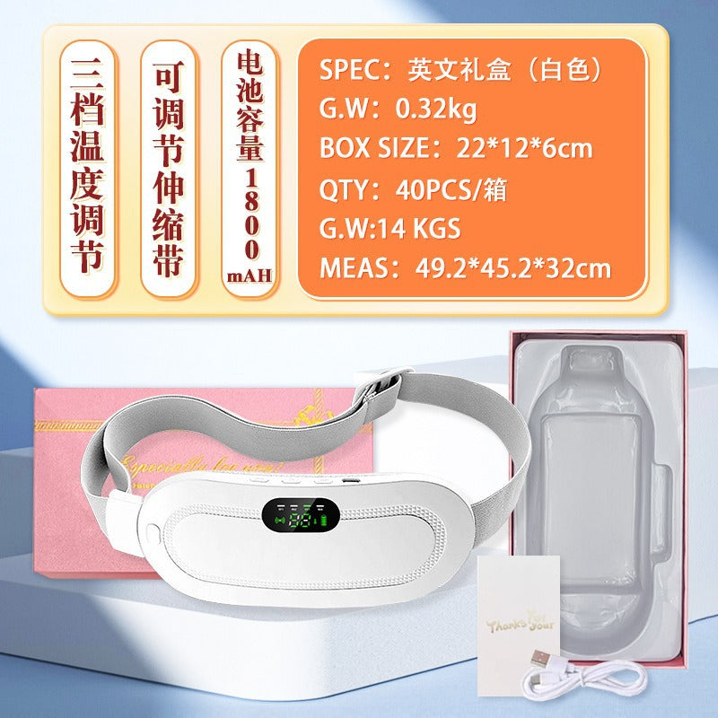 Warming Waist Belt for Lumbar Support with Heat Therapy and Massage