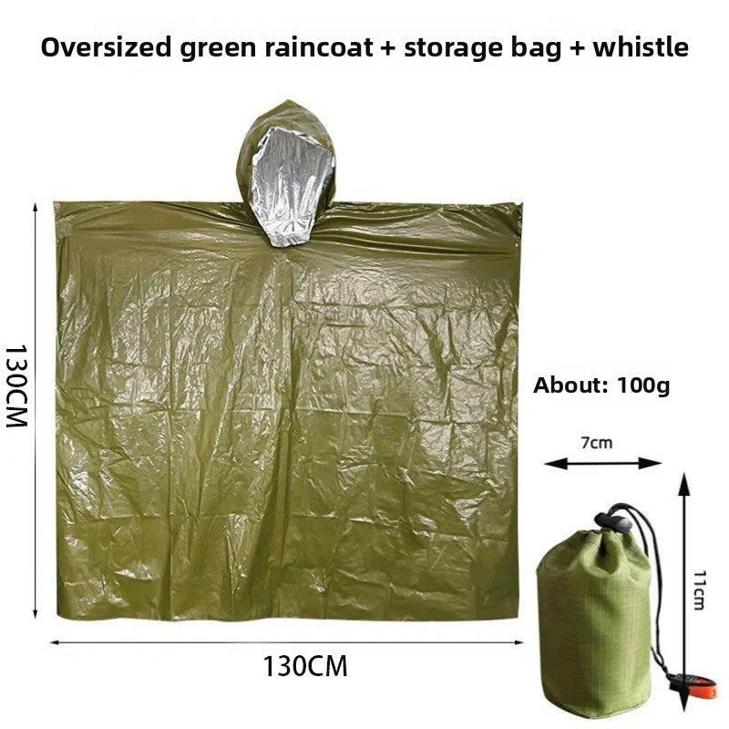Warmth-retaining and hypothermia-preventing raincoat