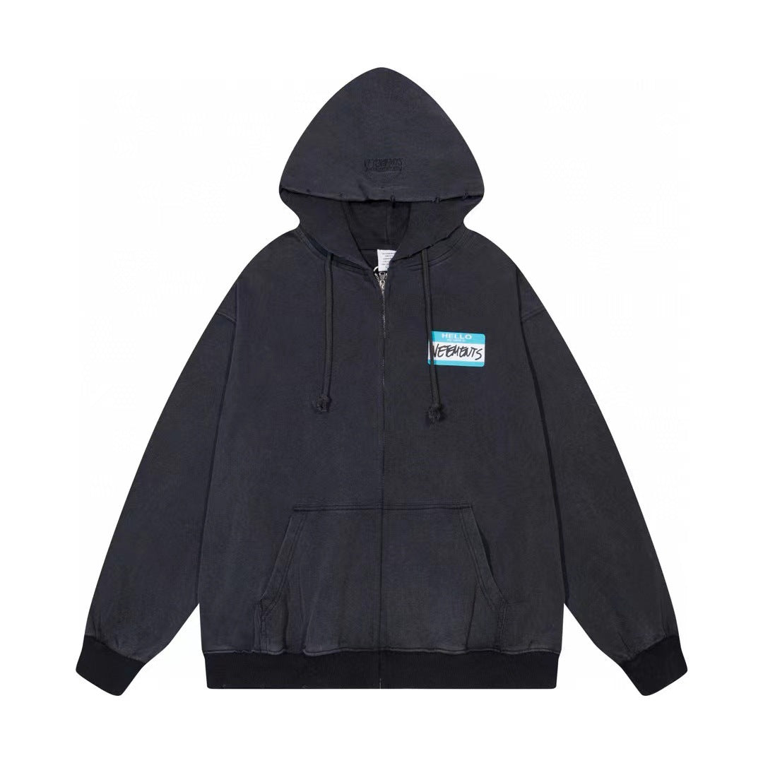 Wash and age hoodies and sweatshirts