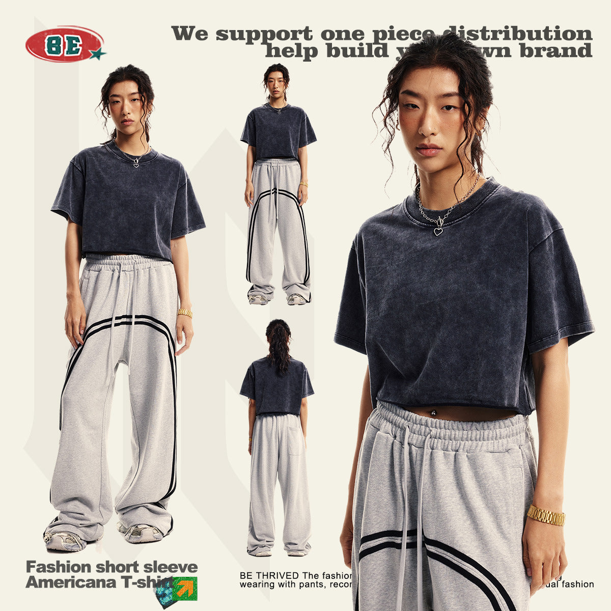 Washable short-sleeve T-shirt
