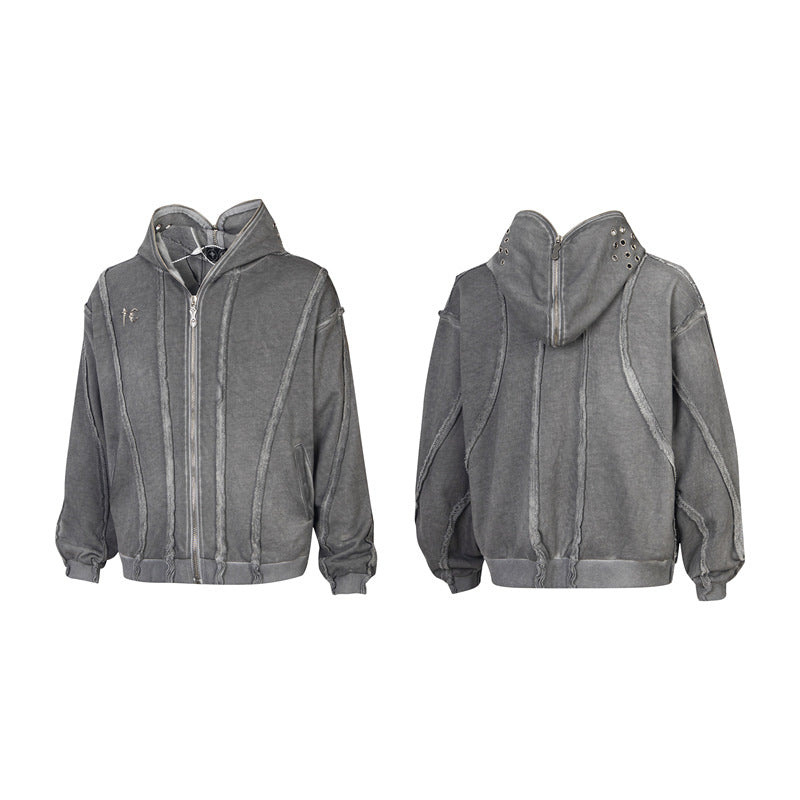 Washable Zippered Hooded Pullover