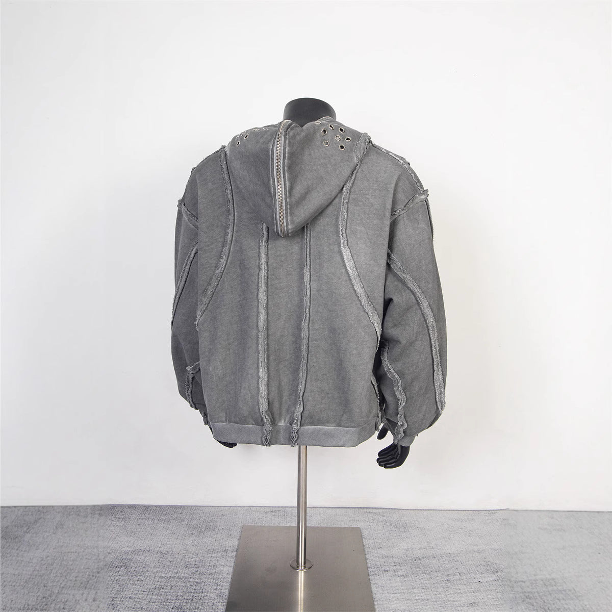 Washable Zippered Hooded Pullover