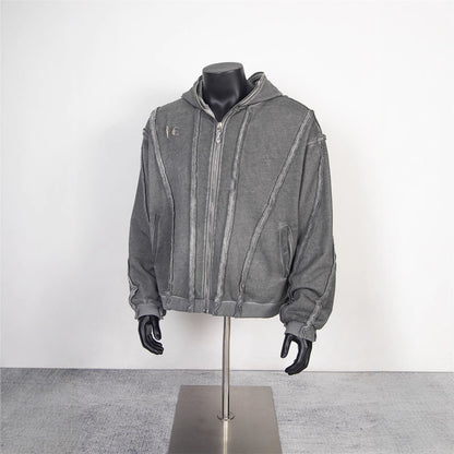 Washable Zippered Hooded Pullover