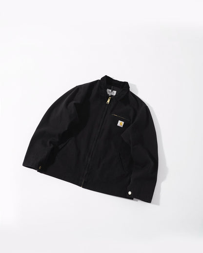 Washed and aged lapel jacket work coat