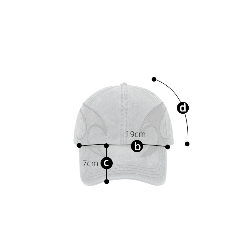 Washed and distressed denim baseball cap