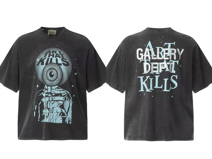 Washed and distressed T-shirt
