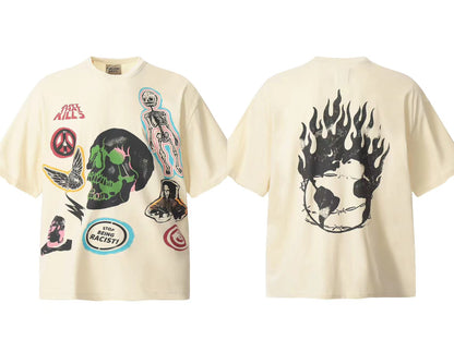 Washed and distressed T-shirt