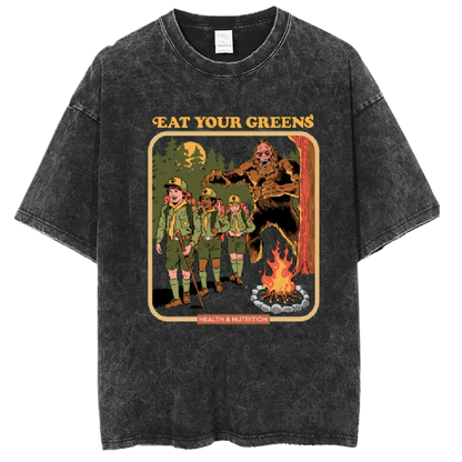 Washed and distressed T-shirt