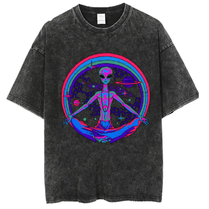 Washed and distressed T-shirt