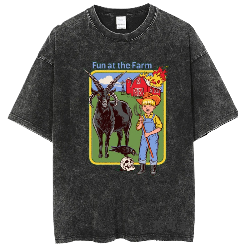 Washed and distressed T-shirt