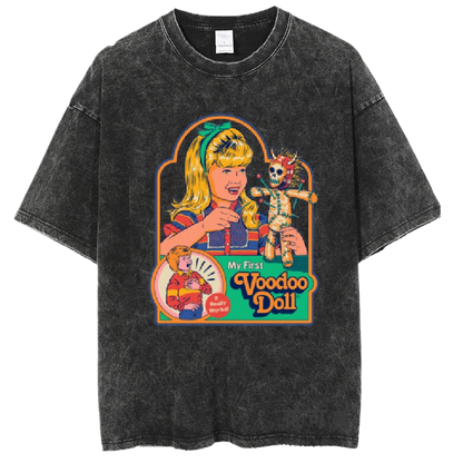 Washed and distressed T-shirt