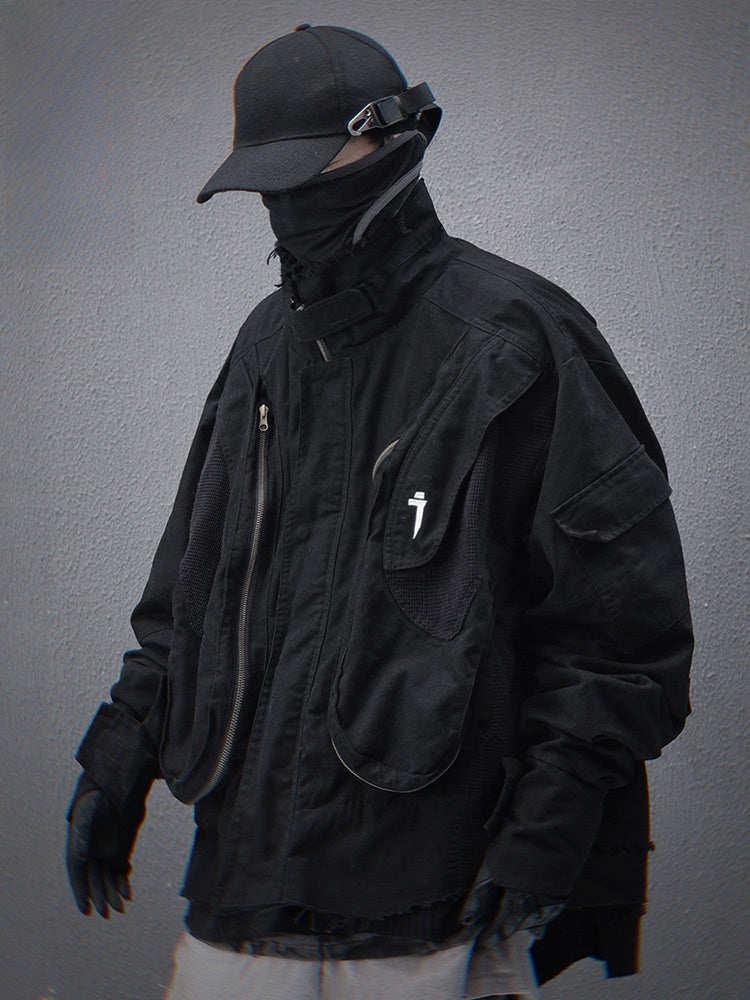 Washed Cotton Bomber Jacket