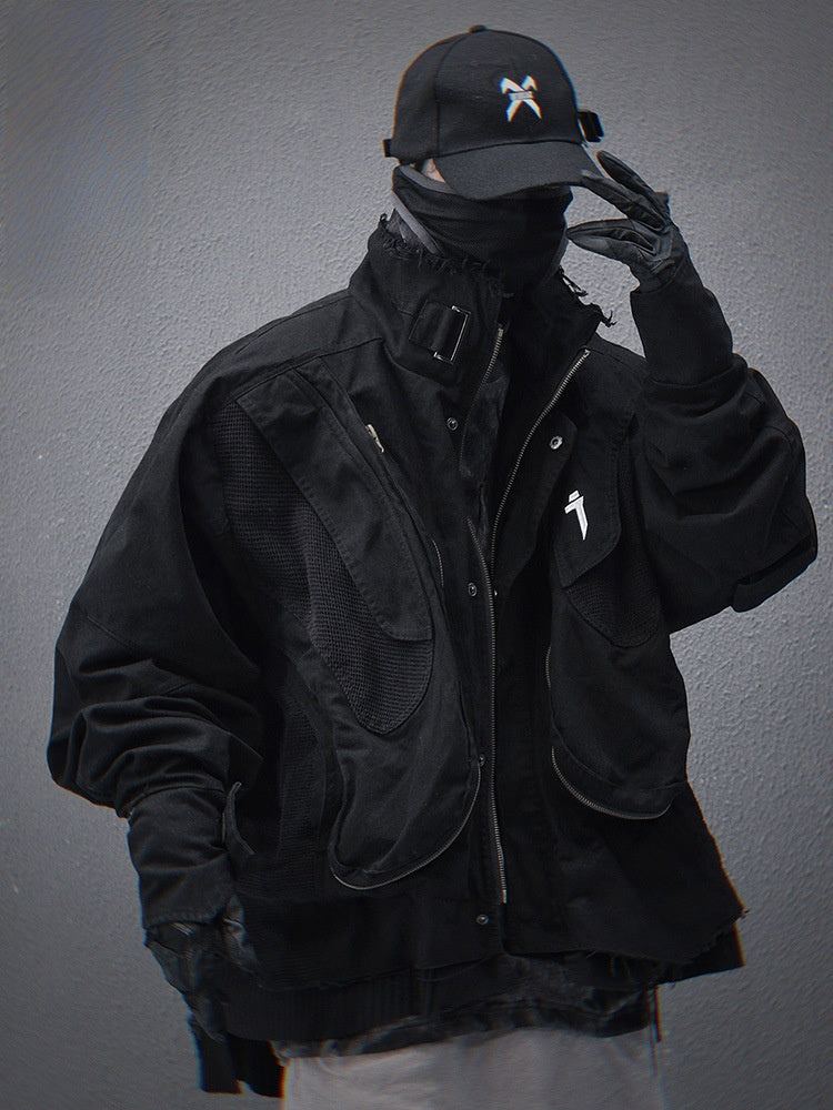 Washed Cotton Bomber Jacket