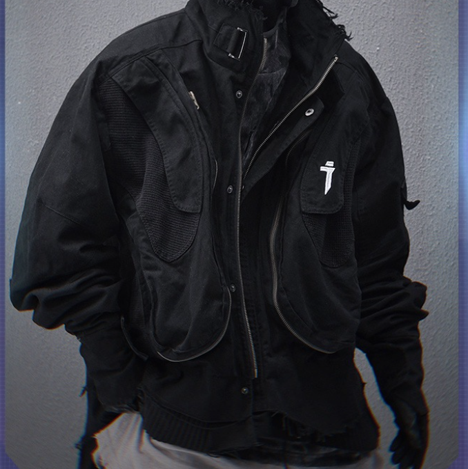 Washed Cotton Bomber Jacket