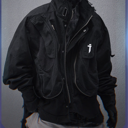Washed Cotton Bomber Jacket