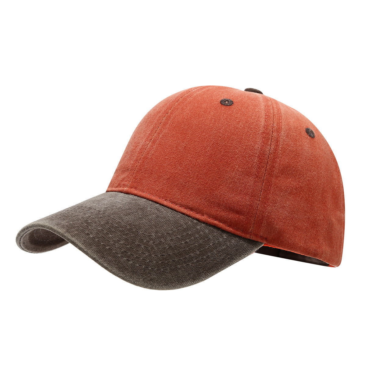 Washed Cotton Color Block Baseball Cap