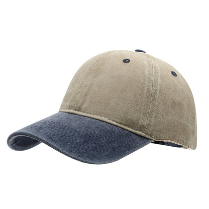 Washed Cotton Color Block Baseball Cap