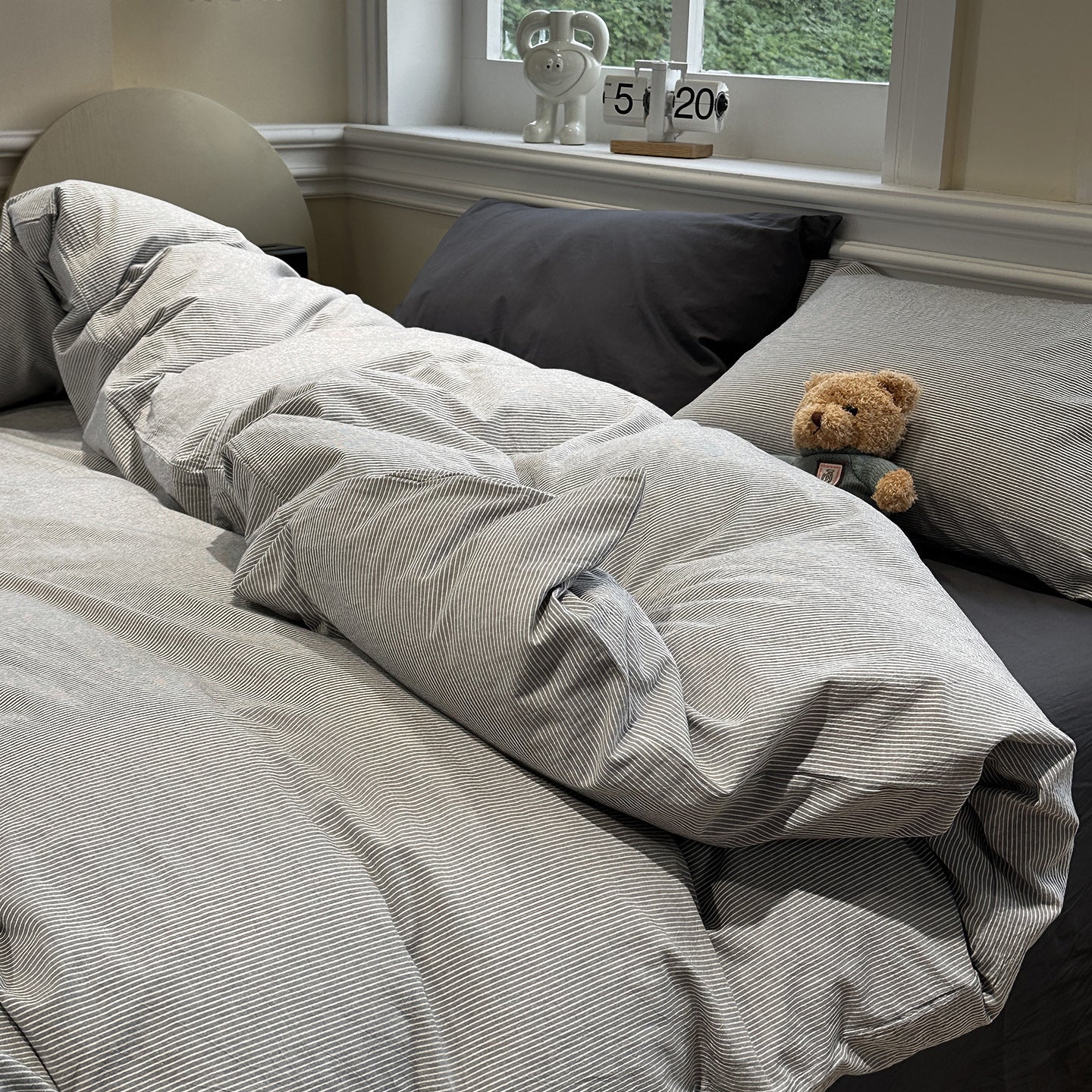 Washed Cotton Plaid Bedding
