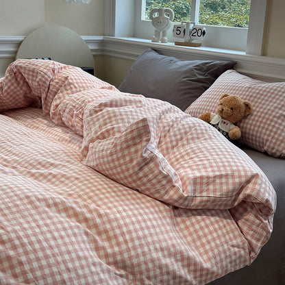 Washed Cotton Plaid Bedding