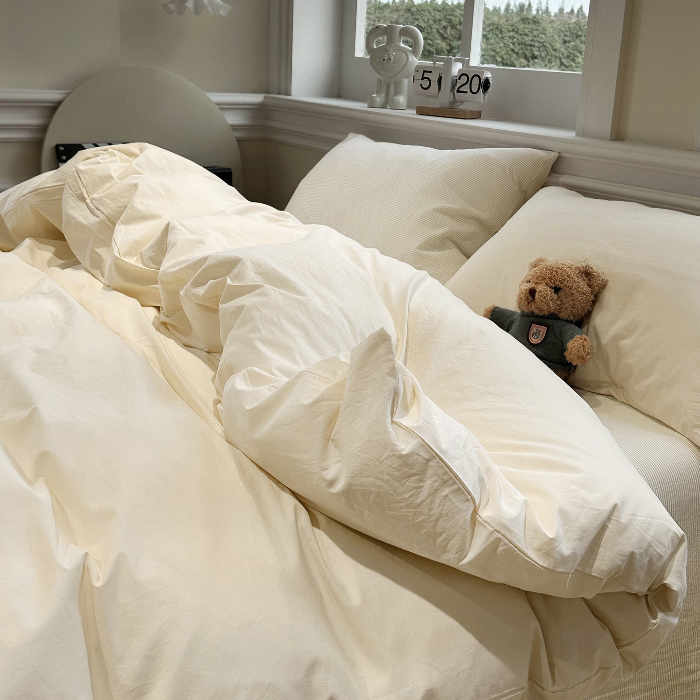 Washed Cotton Plaid Bedding