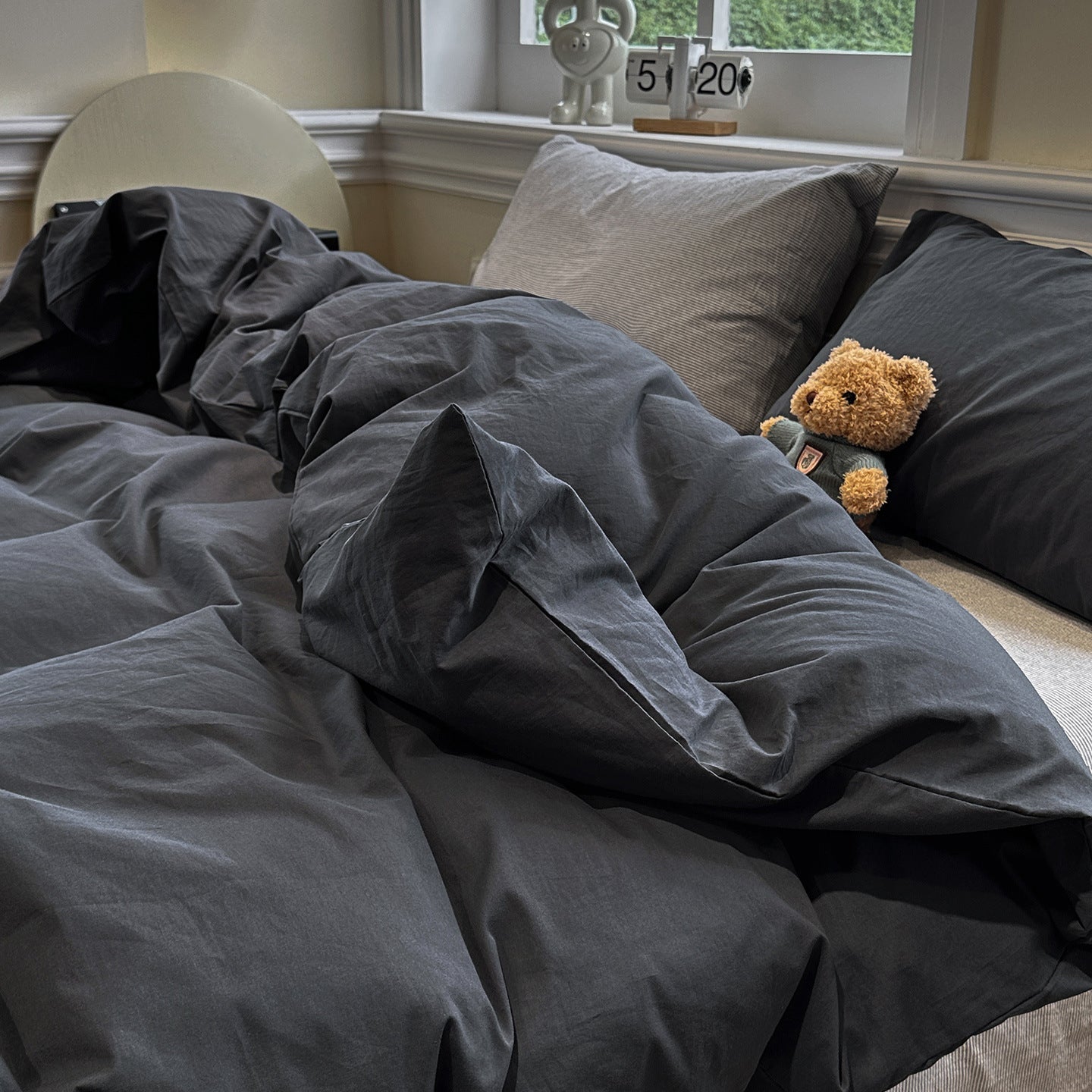 Washed Cotton Plaid Bedding