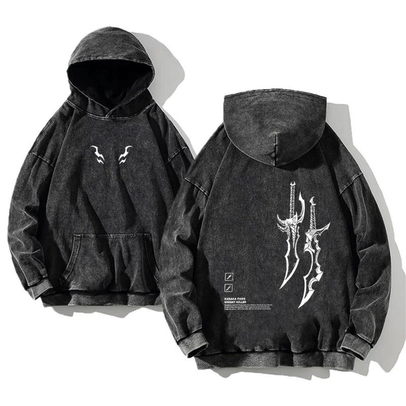 Washed cotton pullover shirt
