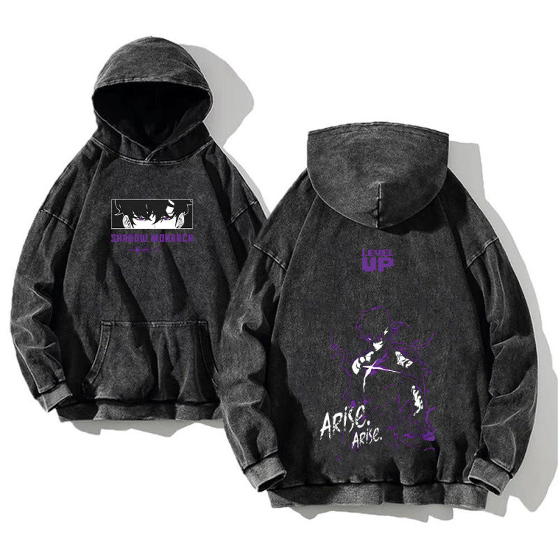 Washed cotton pullover shirt