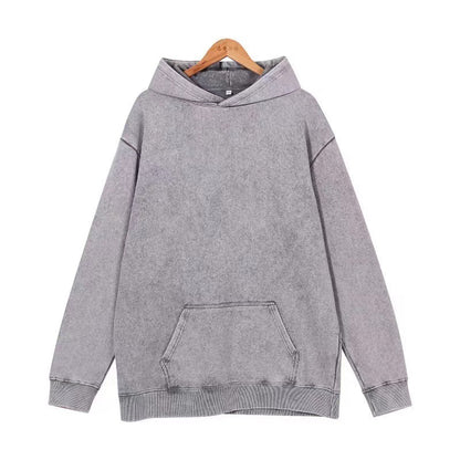 Washed Cotton Pullover Sweatshirt