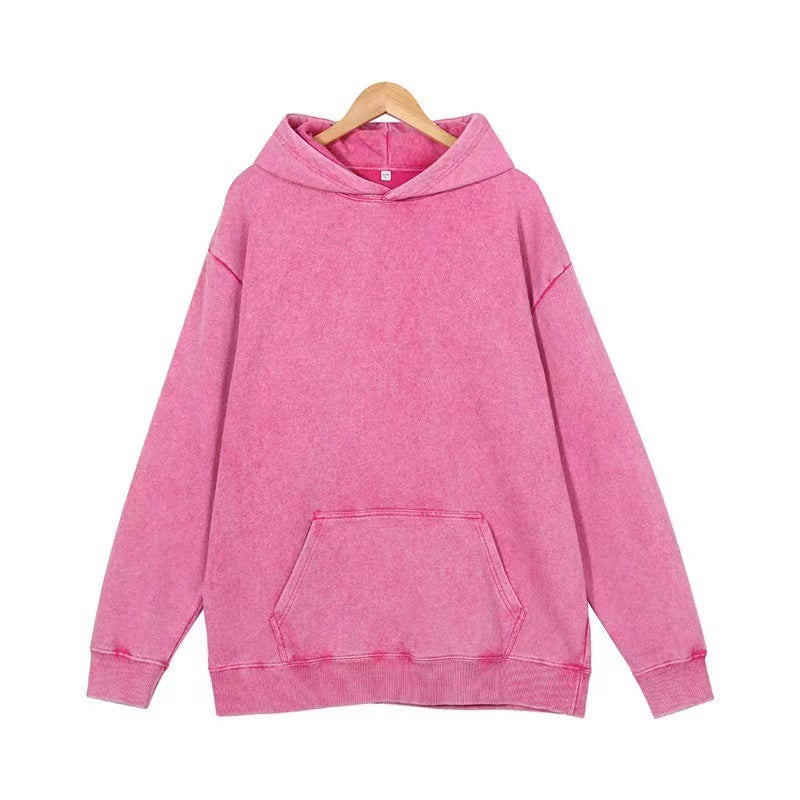 Washed Cotton Pullover Sweatshirt